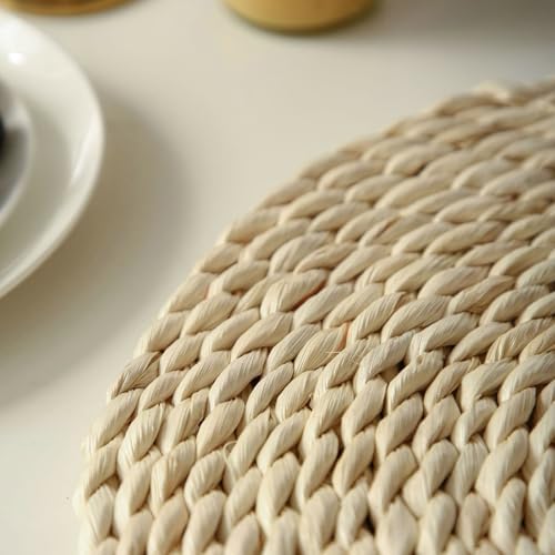 Modern Dining Room Placemats Set of 8, 14.97 in / 38 CM, Round with