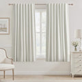 Blackout Curtains for Bedroom 63 Inch Length Cream Beige 2 Panels