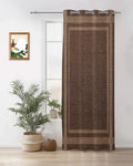 Brown Linen Curtains 96 inches Long for Living Room Bedroom Rustic