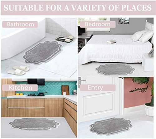 Home Weavers Allure Collection 100% Cotton Tufted Bathroom Rug, Soft