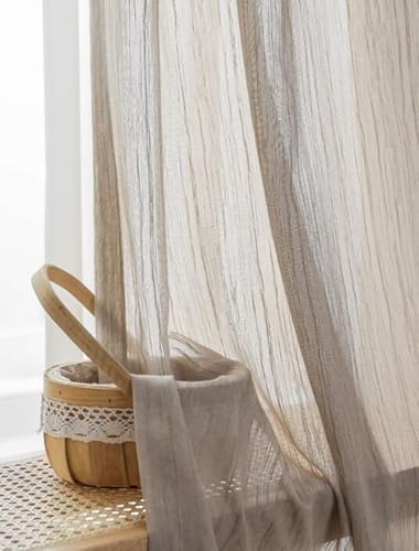 Beydodo Bedroom Curtains 84 Inch Length 2 Panels Set, Privacy Semi