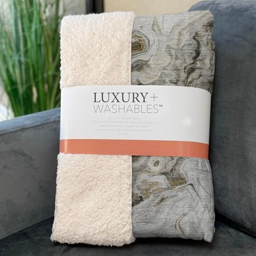 Addison Rugs ASB603 Taupe 50" x 70" Oversized Sherpa Throw Blanket
