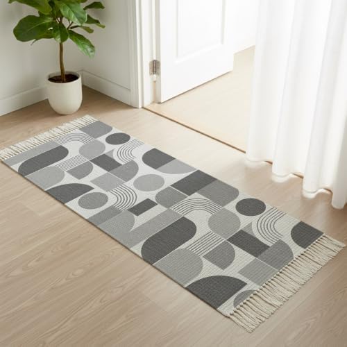 Bohemia Hallway Runner Rug 2'x5', Contemporary Minimalist Geometric