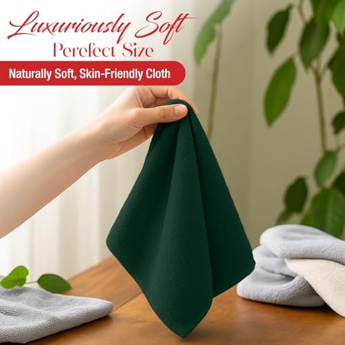 RIVERSIDE 60-Pack Cotton Washcloths – Soft & Absorbent Face Towels