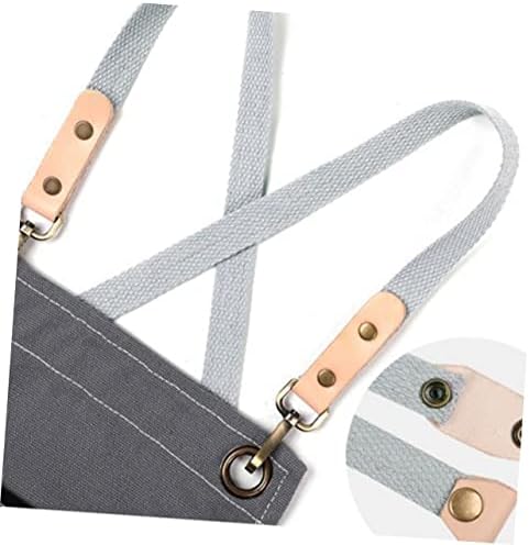 Nordic Industrial Style Canvas Apron with Pockets, Adjustable Fit