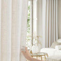 NICETOWN Linen Long Curtains 120 Inch Length 2 Panels Set for Living