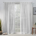 Exclusive Home Belgian Sheer Hidden Tab Top Curtain Panel Pair