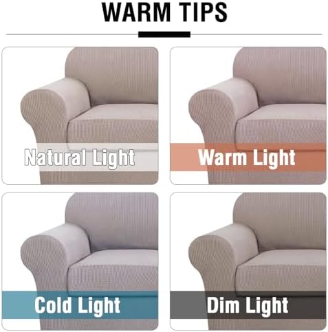 H.VERSAILTEX 4 Piece Stretch Sofa Covers for 3 Cushion Couch Covers