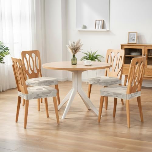 Boho Geometric Seat Covers for Dining Room Chairs, Vintage Traditional