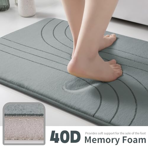 YIHOUSE Memory Foam Bathroom Rugs, Soft Non Slip Mats, Extra Thick for