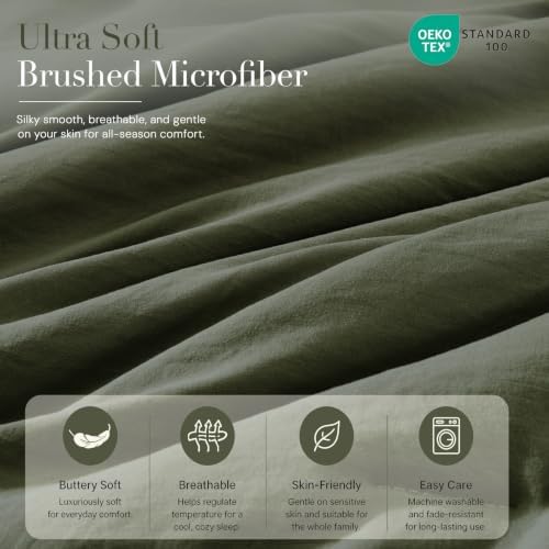 Queen Comforter Set-7 Pieces Soft Prewashed Bed in a Bag Queen Bedding