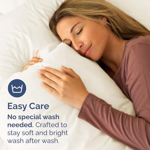 Queen Pillow Cases Set of 4 - Ultra Soft Pillowcase Covers - Off White