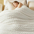 Bedsure King Size Blanket for Bed - 350GSM Fluffy Plush Bubble Blanket