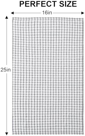 Kitinjoy Cotton 8 Pack Terry Kitchen Towels, Grey