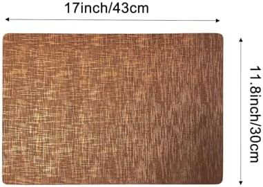 Faux Leather Placemats, Dual‐Sided Non‐Slip Vinyl Placemats, Washable