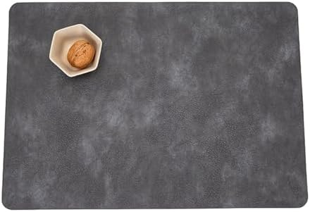 8 PCS Dining Room Placemats Rectangle, 11.82 x 16.93 Inches PU Leather