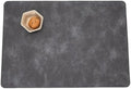 8 PCS Dining Room Placemats Rectangle, 11.82 x 16.93 Inches PU Leather