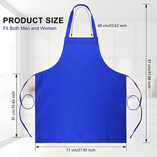 Foaincore 24/48 Bib Aprons Unisex Apron No Pocket Bulk