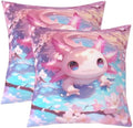 Axolotl Pillowcase Animals Pillow Covers 22 x 22-Inch Set of 2 Women