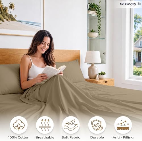 SGI bedding 100% Egyptian Cotton Sheets Full Size – 600 Thread Count