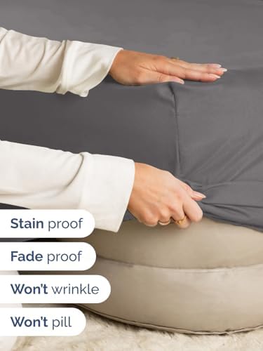 CGK Extra Deep Cal King Single Fitted Sheet Only - Dark Grey