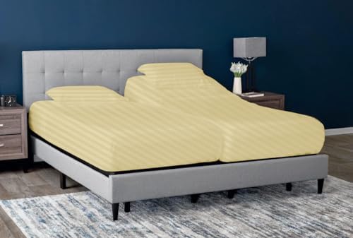 RECCI 1000 Thread Count 100% Egyptian Cotton 5Pcs Split Sheets Set for