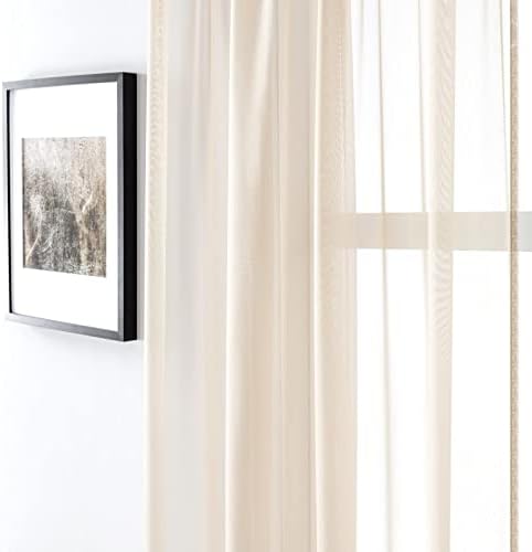 Beydodo Sheer Curtains 72 Inches Long, Living Room Curtains for