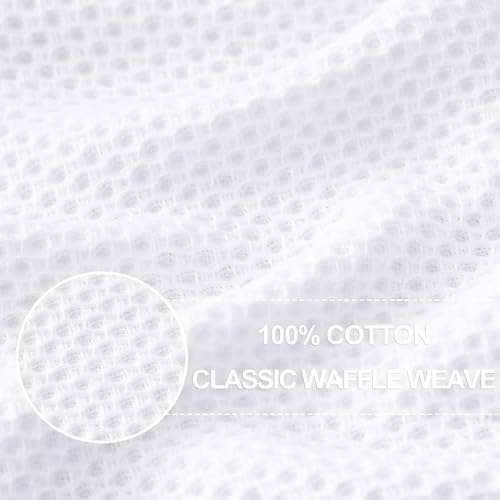 100% Cotton Waffle Weave Kitchen Dish Cloths, 4-Pack Ultra Soft