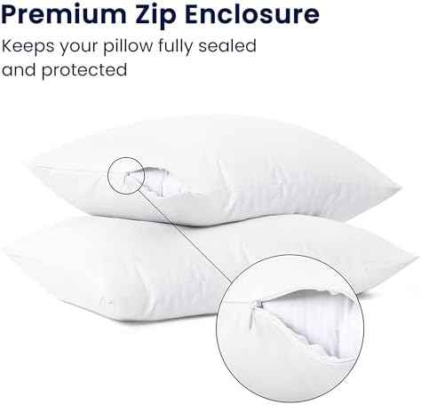 Waterproof Pillow Protectors, Standard Size, Set of 2