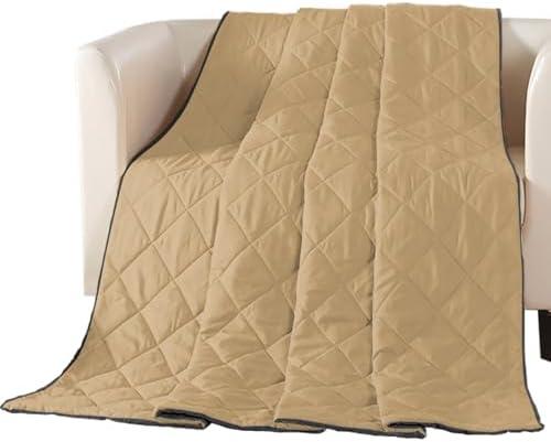 T&H XHome Beige Quilt California King Luxury Quilted Comforter