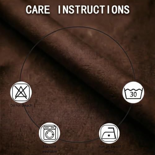 Blackout Window Curtains Thermal Darkening 2Panels Dark Brown-70"x72"