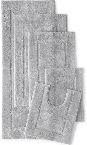Cotton Non-skid Double Sink Bath Rug 23x59 23" x 59" Ultimate Gray