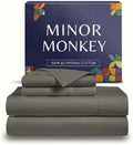 King Sheet Set 1000 Series Egyptian Cotton, 16" Deep Pocket, Charcoal