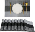 Placemats Set of 8,Non-Slip PVC Weave Table Mats Easy to Clean,Heat