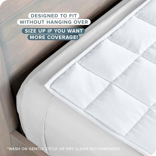 Bare Home Cotton Weighted Blanket (White, 80"x87" 25lbs)