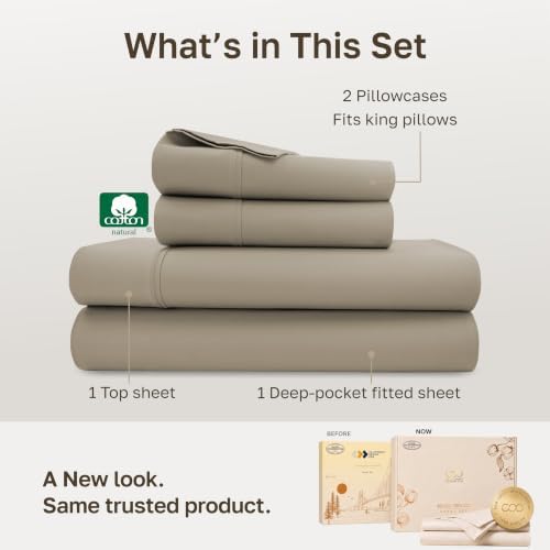California Design Den 100% Cotton Sateen California King Bed Sheets