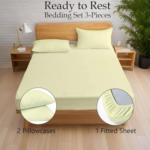Ready To Rest 3 Piece Full Sheet Set, Fits Mattress 15 Inch Deep with