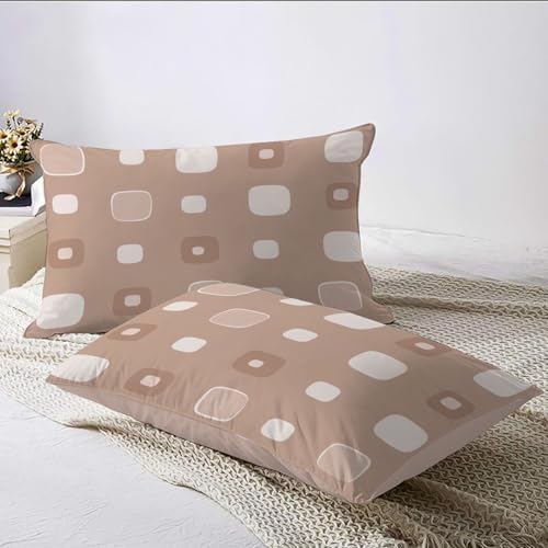 King Size Bedding Set Cubes Lines and Shapes Adults Soft Microfiber