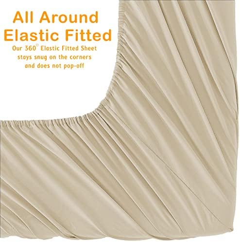 Elegant Comfort Luxe Quality Microfiber 3-Line Sheet Set Breathable