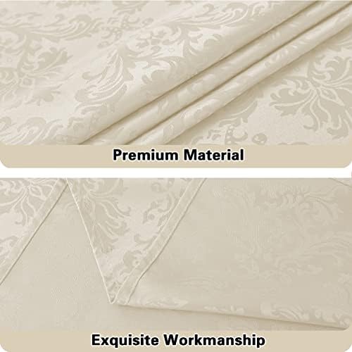 SASTYBALE Jacquard Tablecloth Rectangle 52 x 70 Inch Beige Spill Proof
