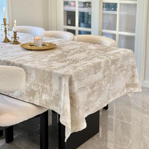 Table Cloth for Rectangle Tables, Jacquard Washable Waterproof