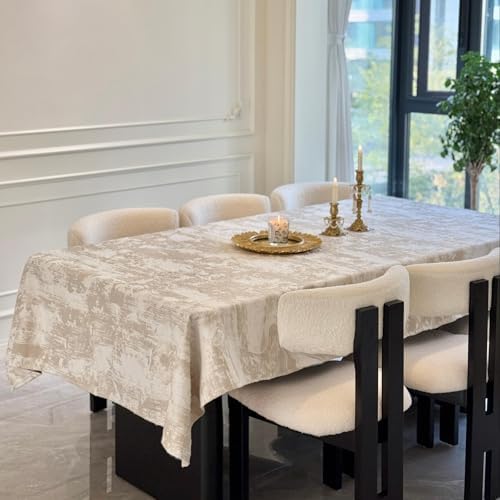 Table Cloth for Rectangle Tables, Jacquard Washable Waterproof