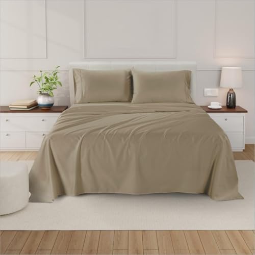 Twin XL Size Sheets Sets Long Staple Cotton- Deep Pocket Fitted Sheet
