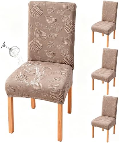Genina Waterproof Dining Chair Covers Set of 4,Stretch Dining Room