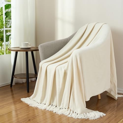 Chenille Throw Blanket for Couch - Soft Knit Blankets 60"X80"