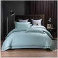 Brocade Velvet Duvet Cover Luxury Embroidered Set 4 Piece Nordic Solid