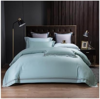 Brocade Velvet Duvet Cover Luxury Embroidered Set 4 Piece Nordic Solid