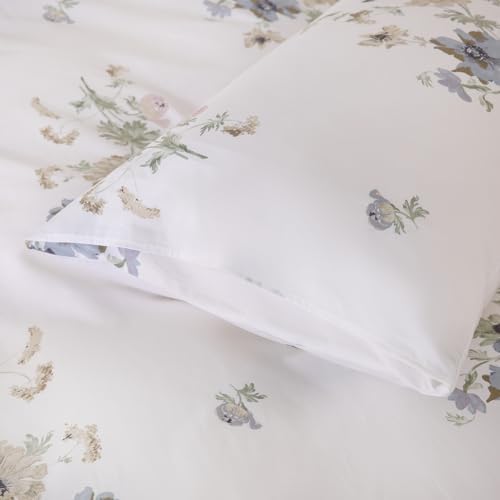 100% Cotton Duvet Cover King Size Vintage Floral Duvet Cover Set with