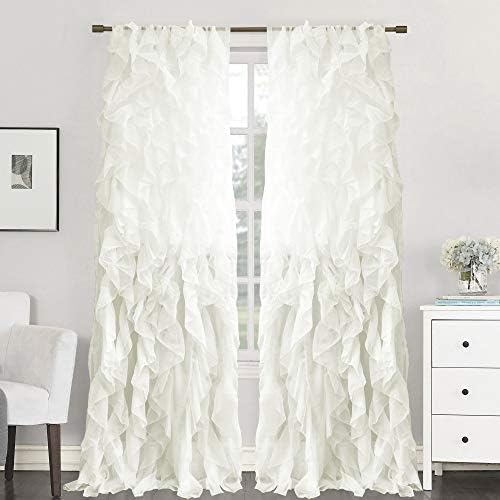 Sweet Home Collection 2 Pack Window Treatment Sheer Cascading Panel