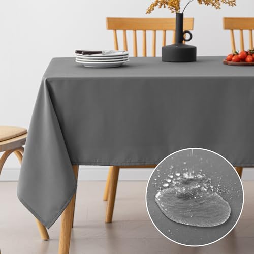 Amazon Basics Thin Rectangle Tablecloths, Water-Resistant Textured